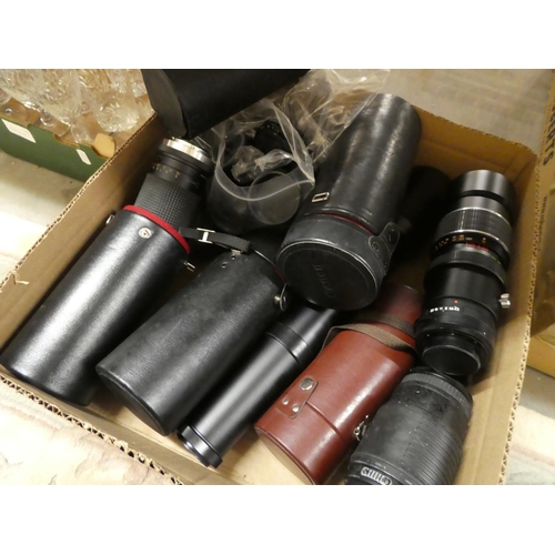 1326 - Box - Assorted Camera Lenses.