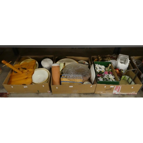 1341 - Three Boxes - Kitchenware, Flowers etc.