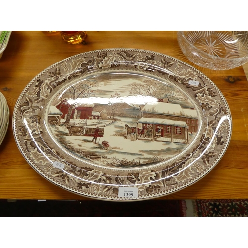 1399 - Johnson Bros Historic America Thanksgiving Platter.