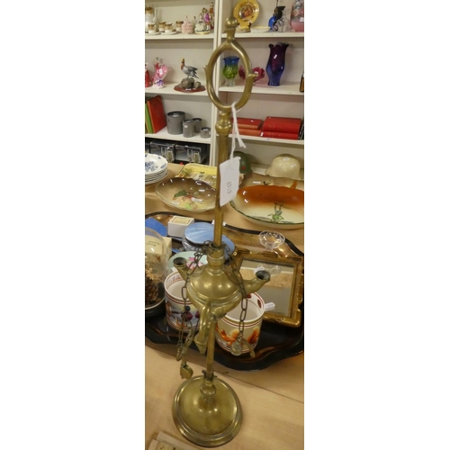 1429 - Reproduction Brass Cigar Table Lighter Stand.