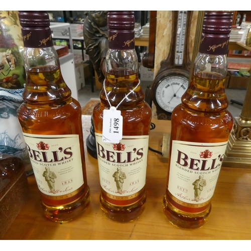 1498 - Three Bottles of Bells Scotch Whisky.