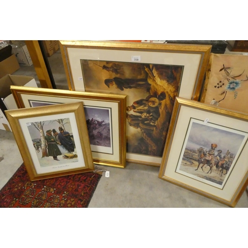 1540 - Four Modern Framed Waterloo Military Prints.