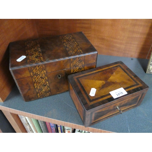 1575 - Two Antique Antique Tea Caddies.