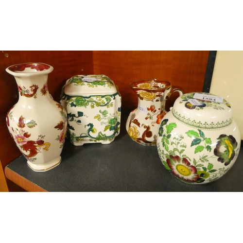 1584 - Masons Ironstone, Tea Caddy, Vase Jug etc.