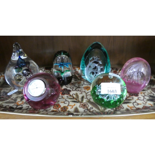 1603 - Selection of Glass Paperweights.