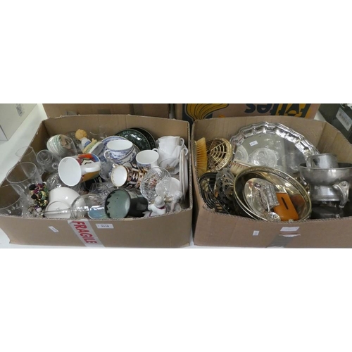 2110 - Two Boxes - China, Glass & EP Wares.