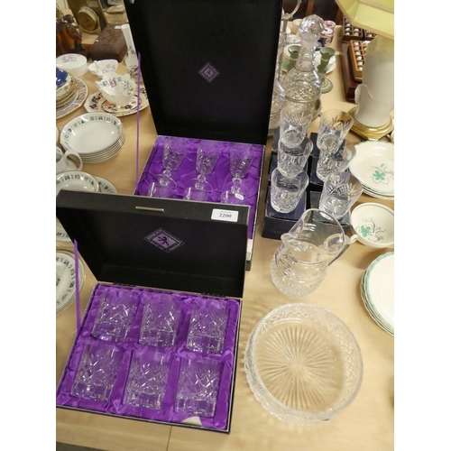 2200 - Large Collection of Edinburgh & Gleneagles Crystal Glasses Bowls etc.