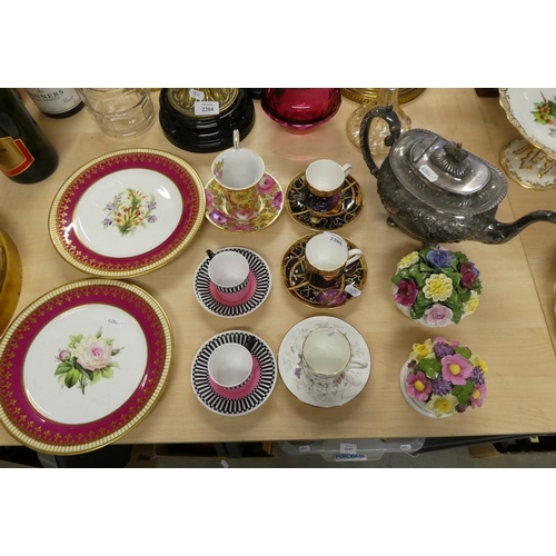 2205 - Selection of Cabinet Plates, Cabinet Cups & Saucers, Ep Teapot etc.