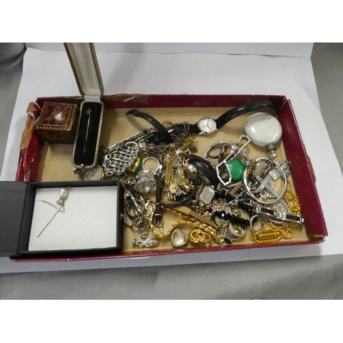 2478 - Box - Assorted Costume Jewellery & Wristwatches.