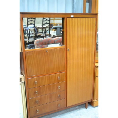 3011 - Teak Lebus Combination Wardrobe