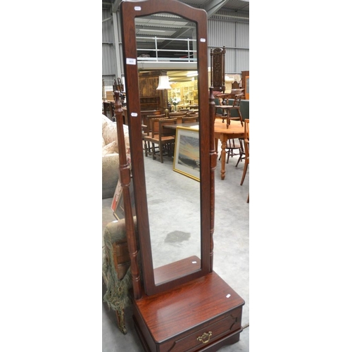 3035 - Mahogany Cheval Mirror