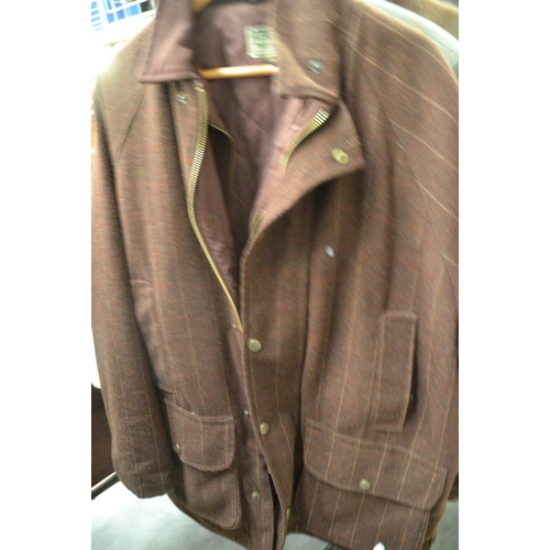 3041 - Mens Hoggs Of Fife (Fieldpro) Brown Tweed Jacket Size XL & Waistcoat Size XXL