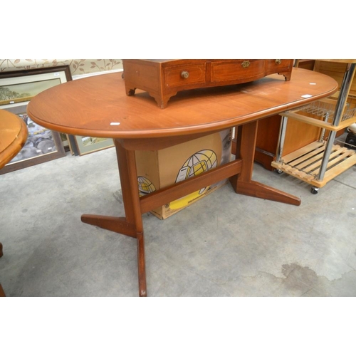 3074 - Teak Extending Dining Table A/F