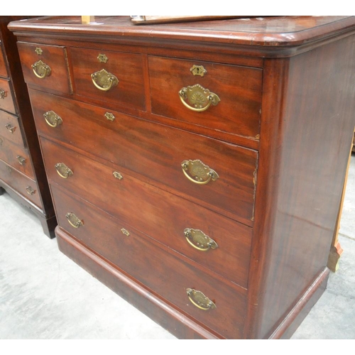 3100 - Victorian Mahogany 3 Over 3 Drawer Chest