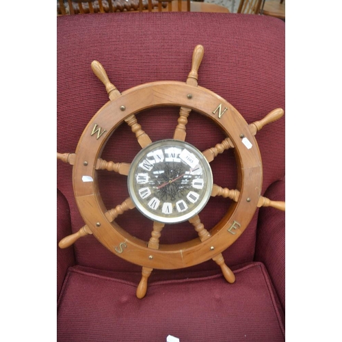 3103 - Ships Wheel Wall Clock