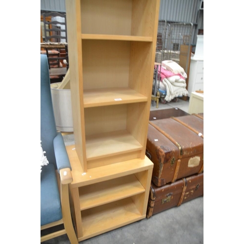 3110 - Beech Bookcase & Lamp Table