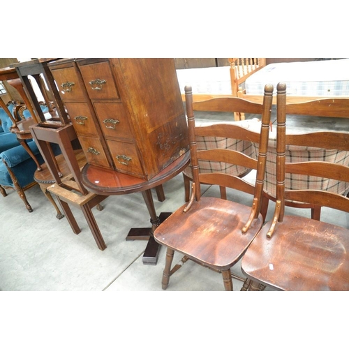 3227 - Occasional Tables, Luggage Racks, Pedestal Table, 2 Bedsides & 3 Chairs