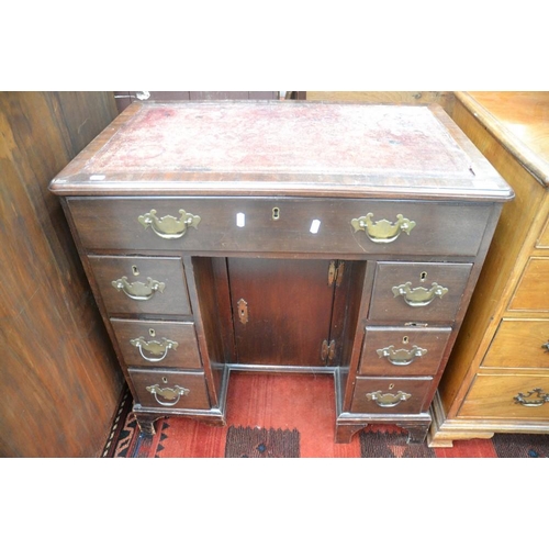 3506 - Victorian Mahogany Kneehole Writing Desk