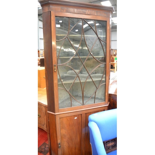 3513 - Mahogany Corner Cabinet