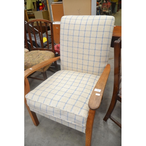 3534 - Vintage Oak Framed Armchair