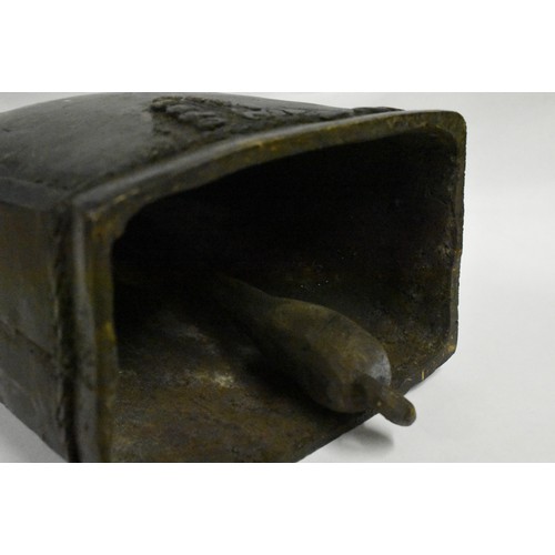 1524 - Antique Tibetan Bronze Bell, approx 19cm tall.