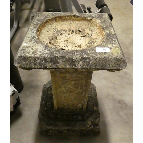 49 - Reconstituted Stone Bird Bath