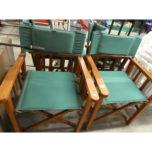 55 - Set Of 4 Hardwood Garden Directors Chairs