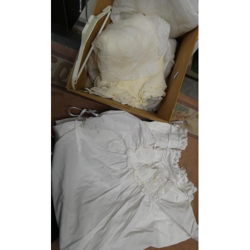 1023 - Box - Vintage Clothing, Shawl, Nightgown etc.