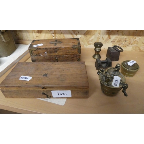 1036 - Assorted Sets of Weights - Bucket, Apothecary etc.