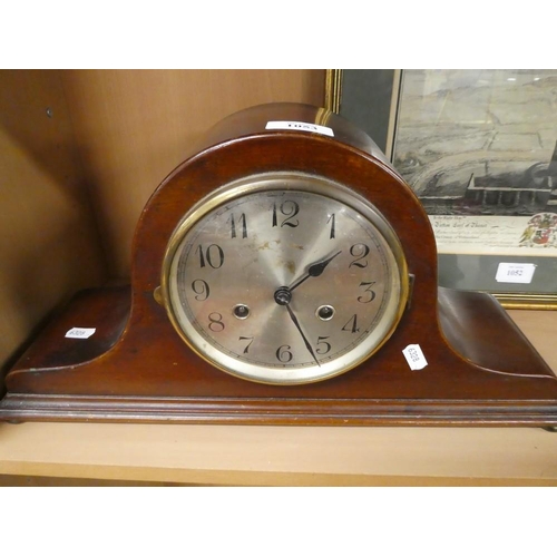 1053 - Vintage Mahogany Mantel Clock.