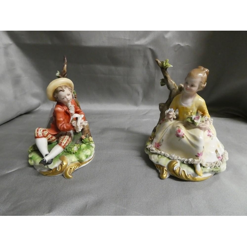 1202 - Two Capodimonte Porcelain Figures (one AF)