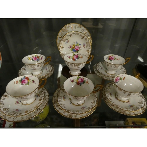 1210 - Royal Crown Derby Vine Pattern Part China Tea Set.