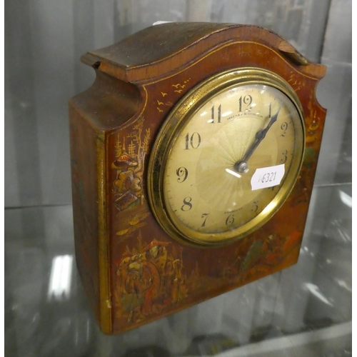 1295 - Art Deco Period Chinoiserie Mantel Clock.