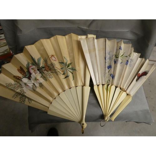 1300 - Two Silk Fans (both AF)