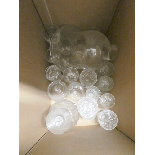 1316 - Box - Assorted Glassware.