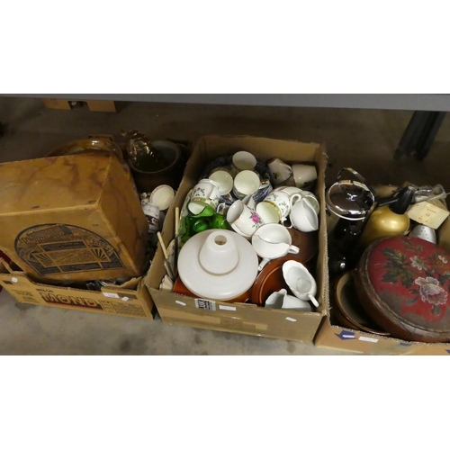 1328 - Three Boxes - Part Tea Sets, Storage Jars etc.