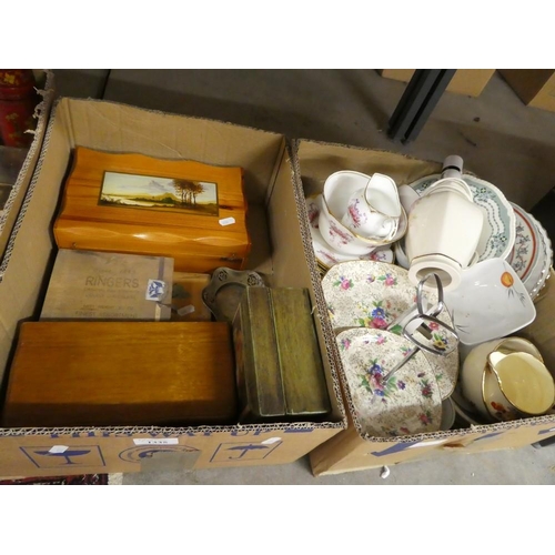 1335 - Two Boxes - Part Tea Sets, Dinnerware etc.