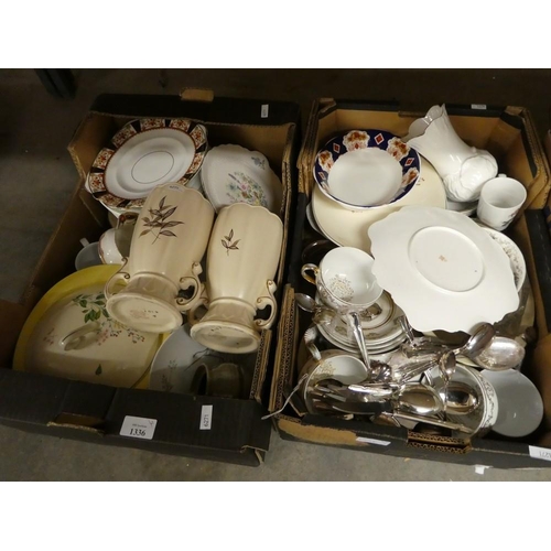 1336 - Two Boxes - Tea & Dinnerware.