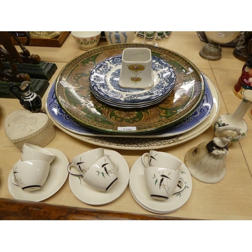 1356 - Assorted Ashets, Chargers, Tea Cups & Saucers etc.