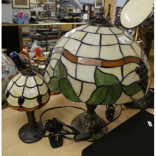 1361 - Two Modern Leaded Glass Table Lamps.