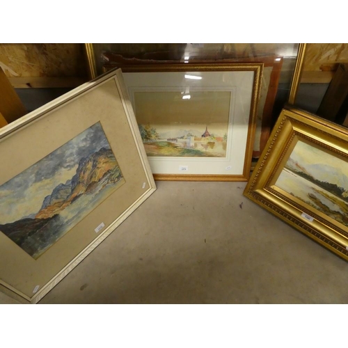 Five Assorted Watercolours - African Paintings, Landscapes etc.