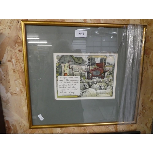 2029 - Framed Perrier Water Print - 20 x 14 cms