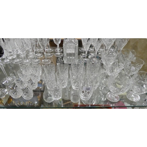 2083 - Collection of Assorted Cut Glass, Tumblers, Wine Glasses, etc.