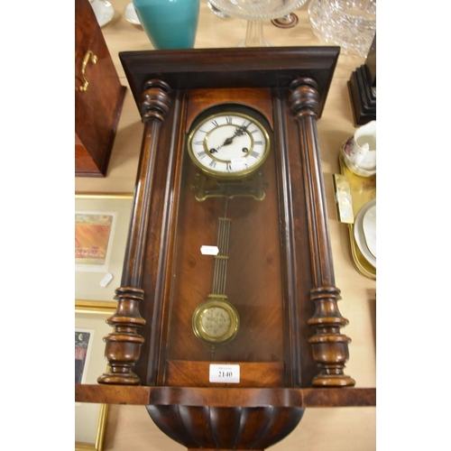 2140 - Victorian Mahogany Cased Wall Clock