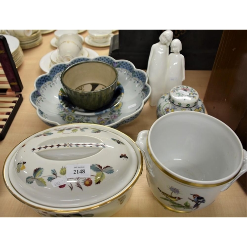 2148 - Pottery Bowls, Royal Worcester Tureen etc