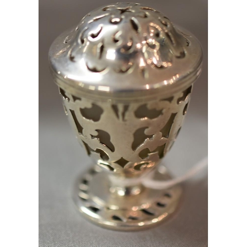 2200 - Victorian London Silver Pepper Pot with glass liner.