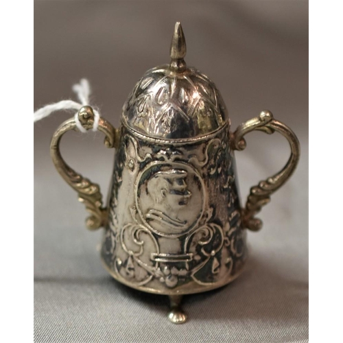 2202 - Dutch Silver Miniature Peat Pail.