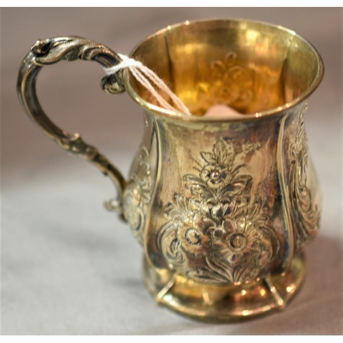 2206 - Early Victorian Birmingham Miniature Silver Tankard, approx 2.1oz troy.