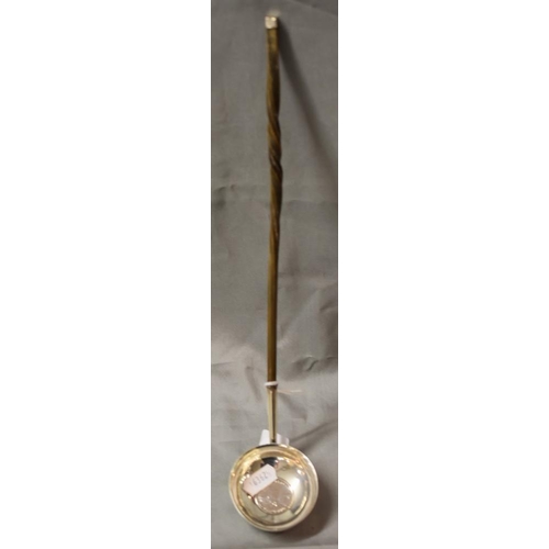 2218 - Whale Bone Toddy Ladle with Silver Bowl inset with George III Coin 1787.