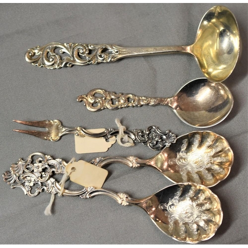 2222 - Norwegian 830 Silver Ladle, Spoons etc